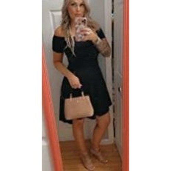 New Sarin Mathews Womens Off The Shoulder Short Sleeve High Low Cocktail… - Picture 16 of 16